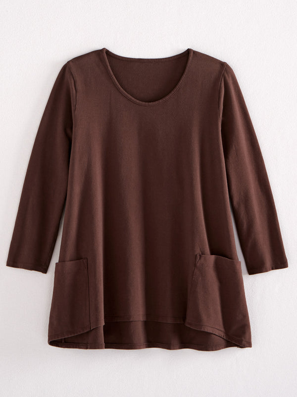 Beyond Basic Trapeze Top - 3/4 Sleeve