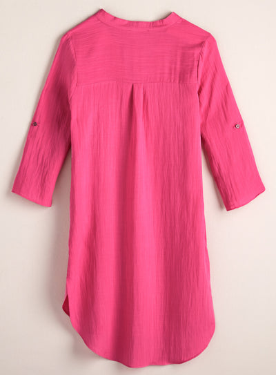 Linen-look Long Tunic FINAL SALE (No Returns)