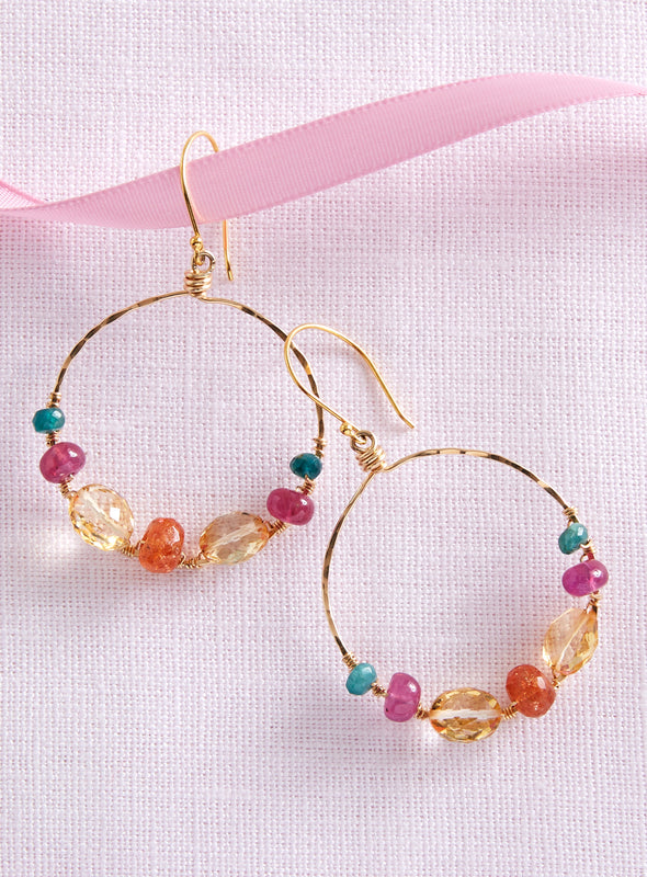 Citrus Cocktail Gemstone Earrings