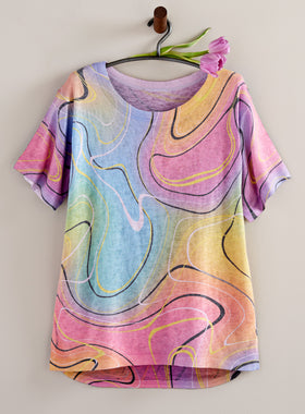 Rainbow Swirl Top FINAL SALE (No Returns)