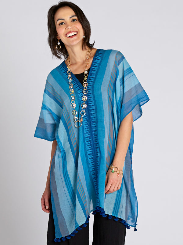 Hand-loomed Cabana Caftan FINAL SALE (No Returns)