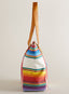 Rainbow Stripe Handwoven Tote