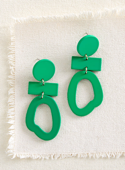 Modernist Dangle Earrings - Brights