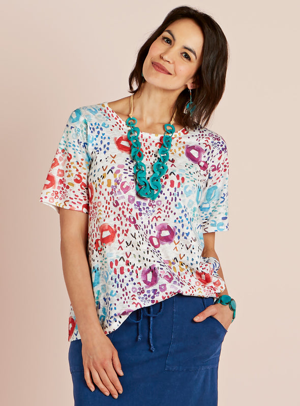 Seeing Spots Short-Sleeve Top FINAL SALE (No Returns)