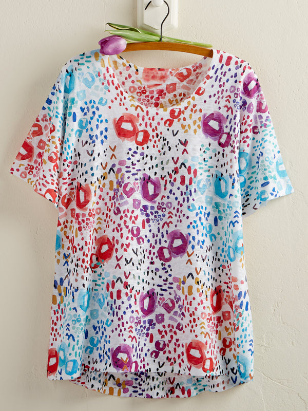 Seeing Spots Short-Sleeve Top FINAL SALE (No Returns)