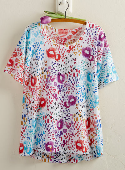 Seeing Spots Short-Sleeve Top FINAL SALE (No Returns)