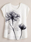 Black Rose Pucker Knit Top FINAL SALE (No Returns)