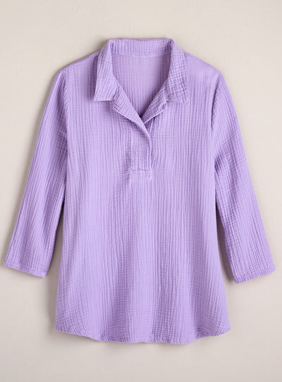 Cotton Ripple Pocket Blouse FINAL SALE (No Returns)