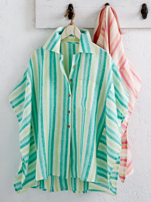 Linen-blend Oversized Camp Shirt FINAL SALE (No Returns)