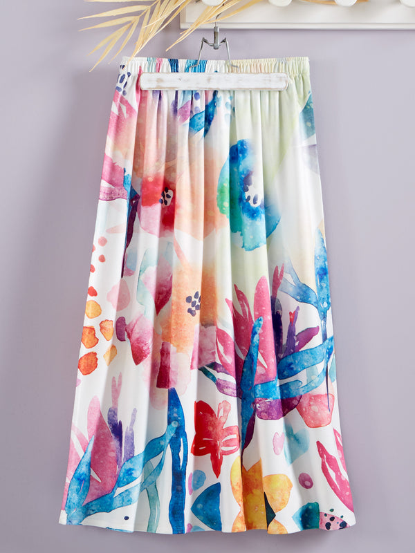 Splash of Sunshine Midi Skirt FINAL SALE (No Returns)