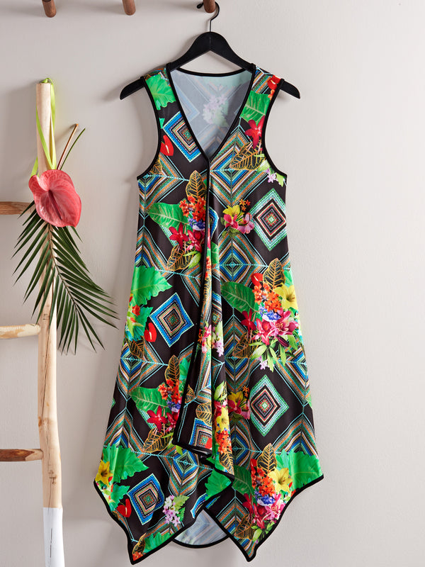 Futuristic Florals Tank Dress FINAL SALE (No Returns)