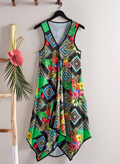 Futuristic Florals Tank Dress FINAL SALE (No Returns)