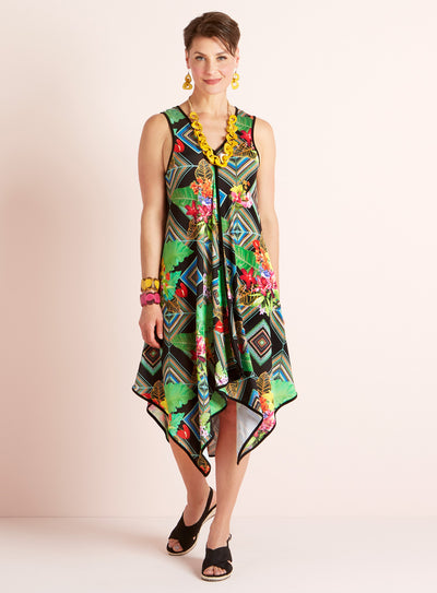 Futuristic Florals Tank Dress