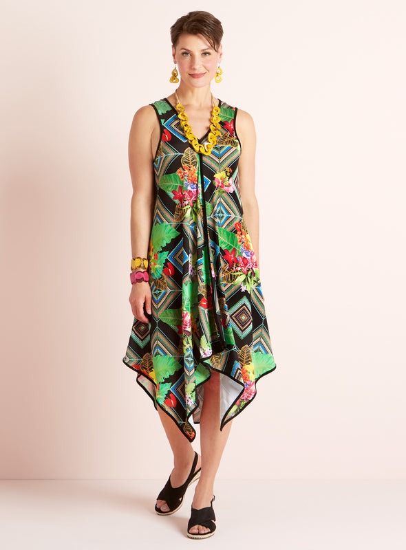 Futuristic Florals Tank Dress FINAL SALE (No Returns)