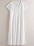 Pleated Cotton Appliqué Nightgown FINAL SALE (No Returns)