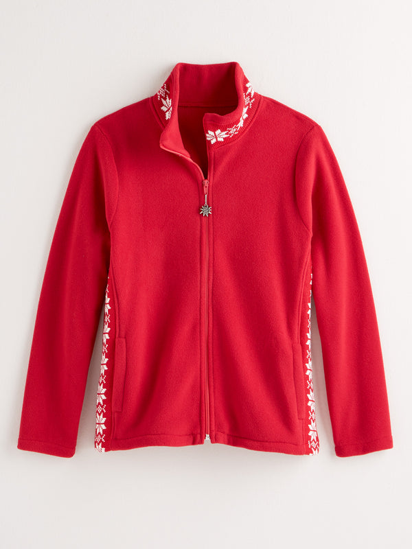 Snowflake Fleece Zip Jacket FINAL SALE (No Returns)