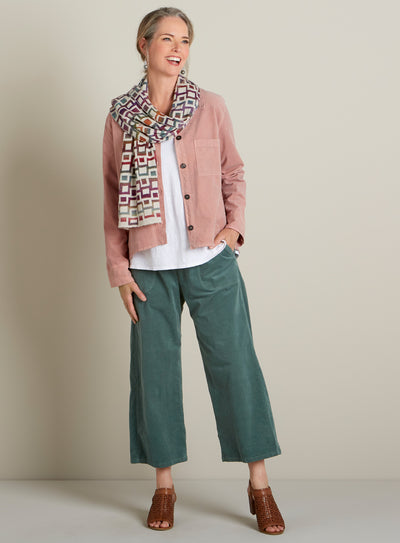 Cotton Corduroy Jacket and Crops Outfit