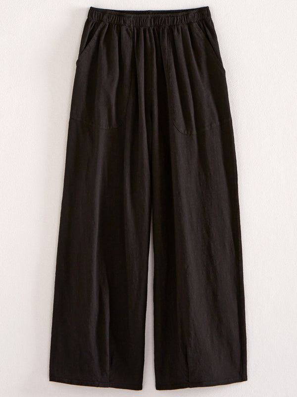 Classic Cotton Crop Pants - Slub Knit Solid