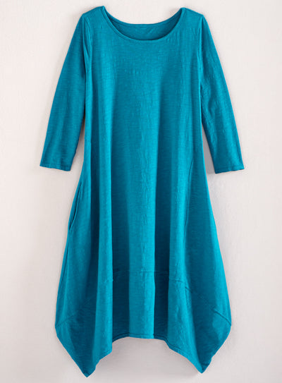 Classic Cotton Tulip Dress - Slub Knit Solid