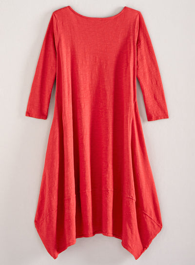 Classic Cotton Tulip Dress - Slub Knit Solid