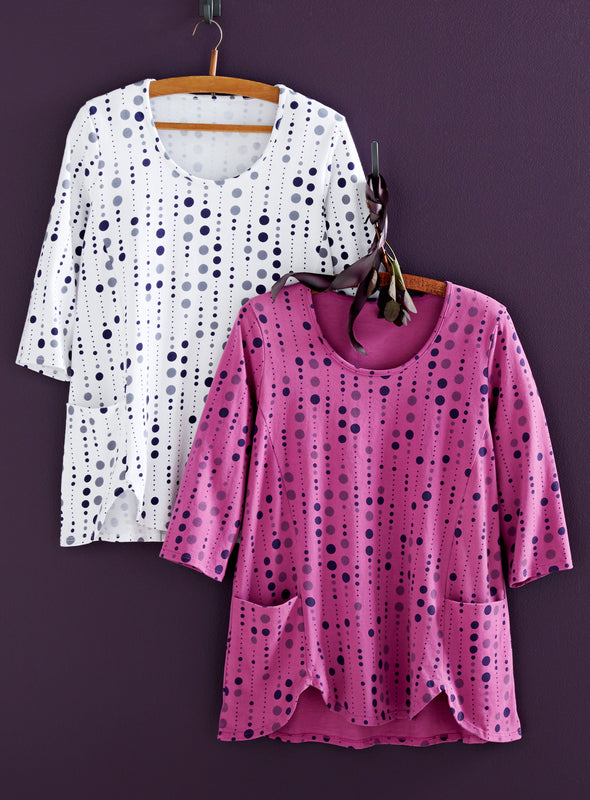 Polka Dot Planet Top FINAL SALE (No Returns)