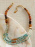 Mitarai Amazonite and Jade Necklace