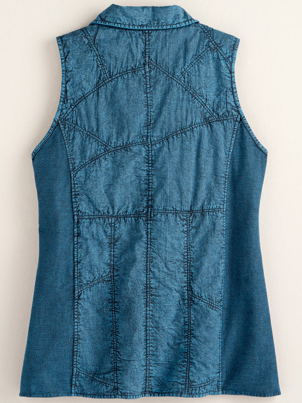 Patchwork Lace Reversible Vest