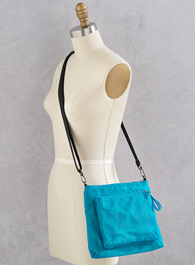 Two-tone Mesh Crossbody Bag