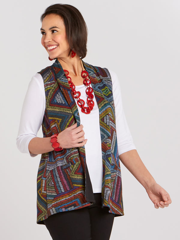 Geometric Illusion Reversible Vest