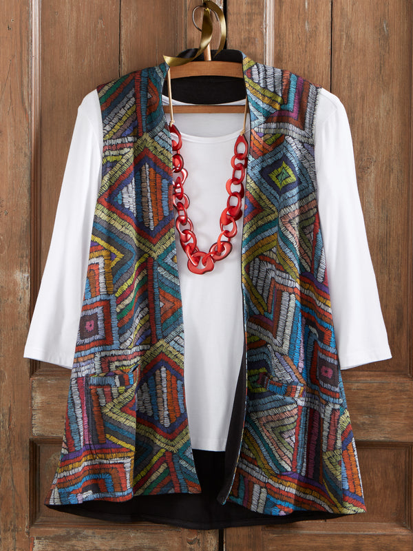 Geometric Illusion Reversible Vest