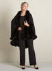 Faux Fur Sweater Shawl Dressy Outfit