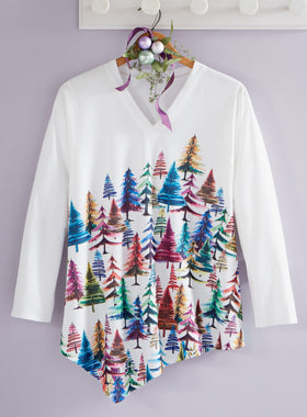 Wonderland Woods V-Neck Top