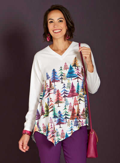 Wonderland Woods V-Neck Top