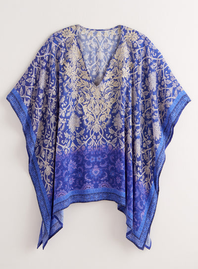 Ombré Embroidered Caftan Blouse