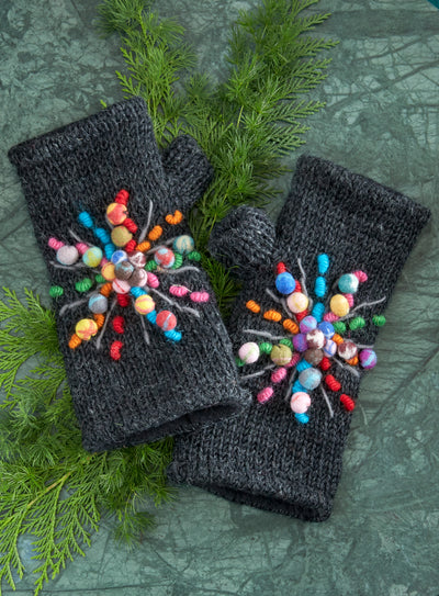 Winter Fireworks Hand-Knit Handwarmers