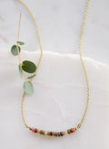 Forest Garden Tourmaline Bar Necklace