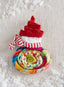 Fabric Snowman Magnetic Pin/Pendant Necklace FINAL SALE (No Returns)