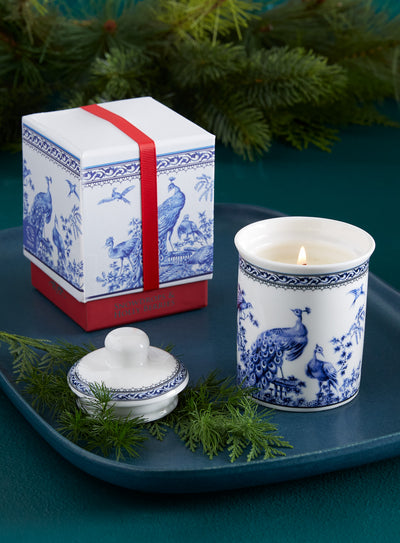 Peacock Porcelain Jar Scented Candles