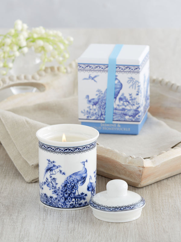 Peacock Porcelain Jar Scented Candles