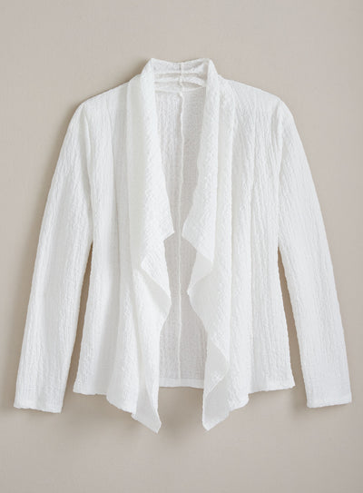 Tailored Texture Open Cardigan