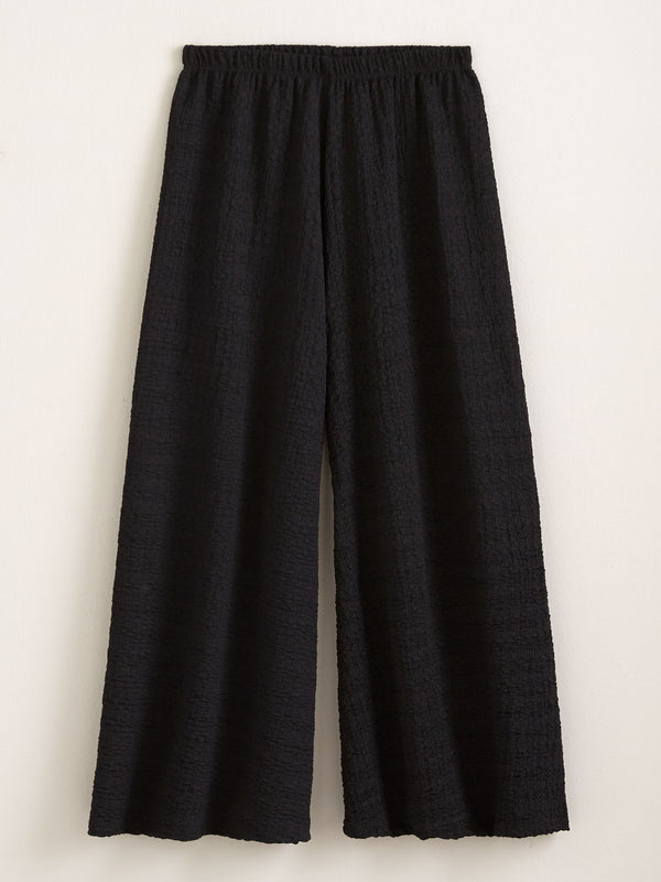 Tailored Texture Palazzo Crop Pants