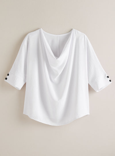 Athena Cowl Neck Blouse FINAL SALE (No Returns)