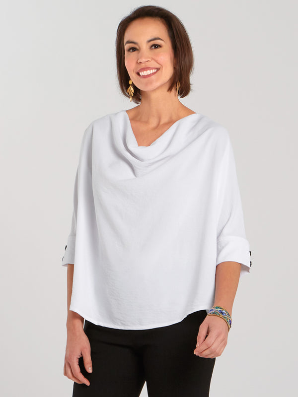 Athena Cowl Neck Blouse FINAL SALE (No Returns)