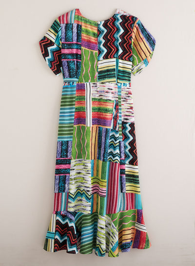 Color Twirl Tiered Dress