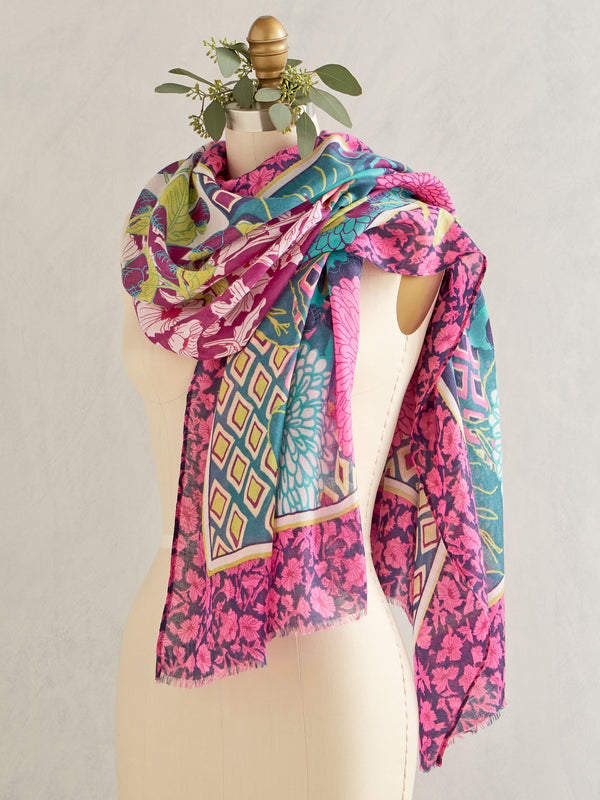 Morris in Montego Bay Floral Scarf