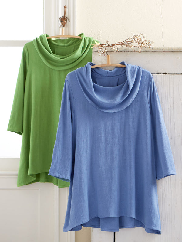 Linen-Blend Airflow Tunic