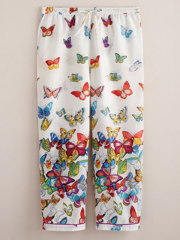 Flutterby Short-Sleeve Capri Pajamas