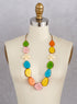 Petal and Palm Tagua Necklace and Earrings Set