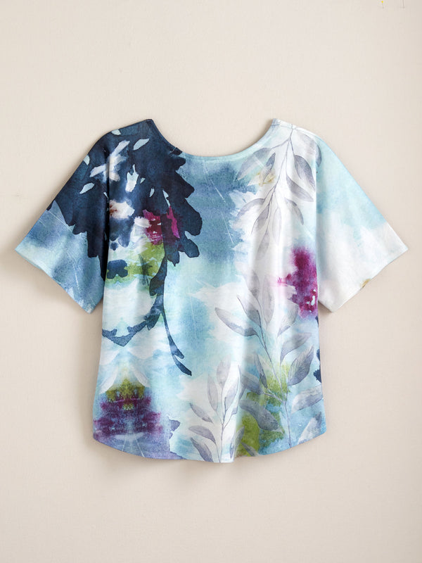 Sun Print Floral Top