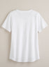 Classic Cotton High-Low Tee - Slub Knit Solid